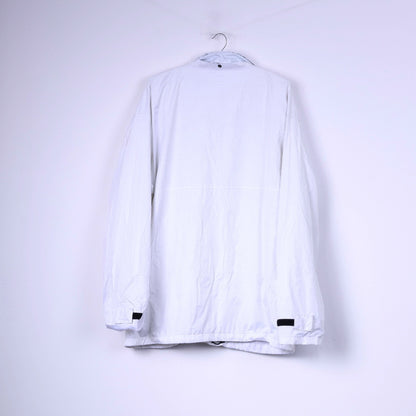 Aquatech Mens 2XL Lightweight Jacket White Full Zipper Waterproof & Breathable Top