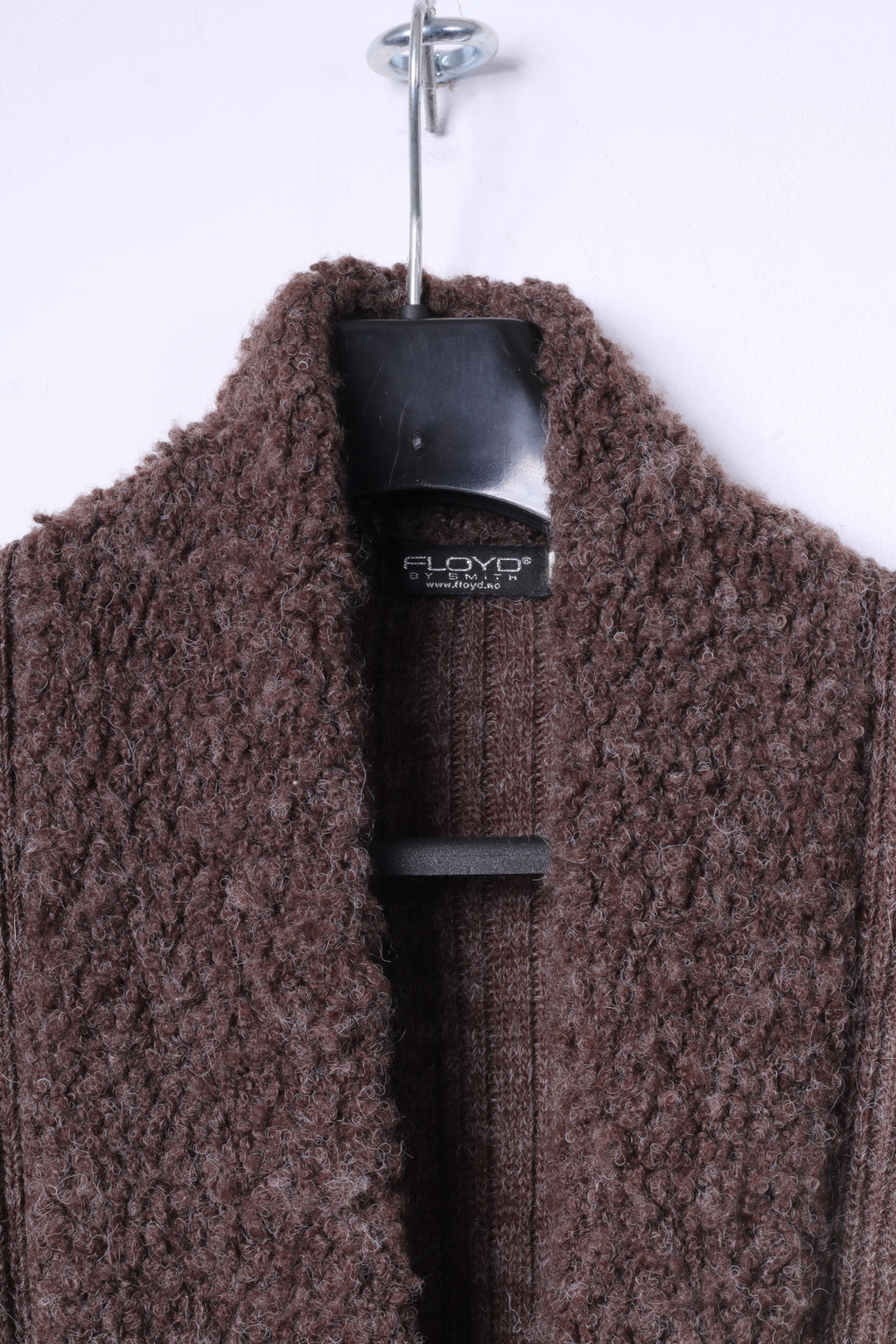 FLOYD by Smith Womens XL (M) Sweater Belted Brown Long Open Front Sleeveless Italy