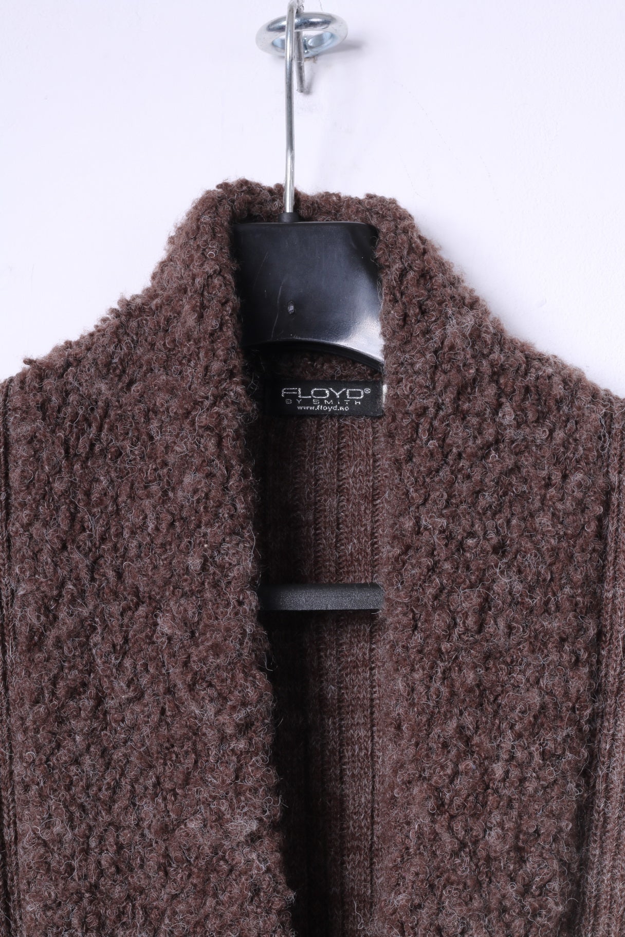 FLOYD by Smith Womens XL (M) Sweater Belted Brown Long Open Front Sleeveless Italy