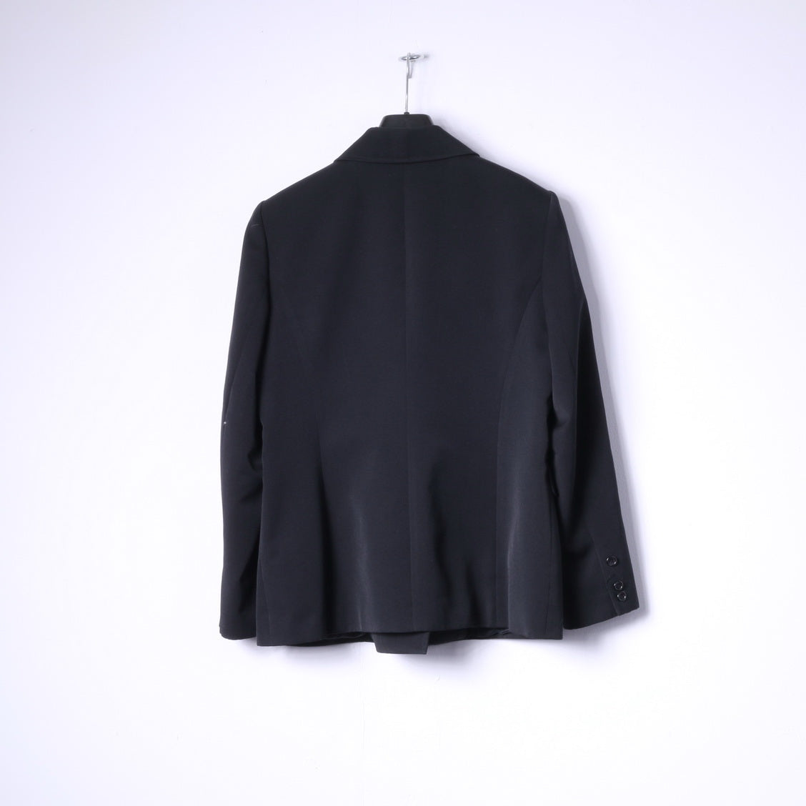 EPISODE Women 44 16 Blazer Black Wool Blend Double Breasted Jacket
