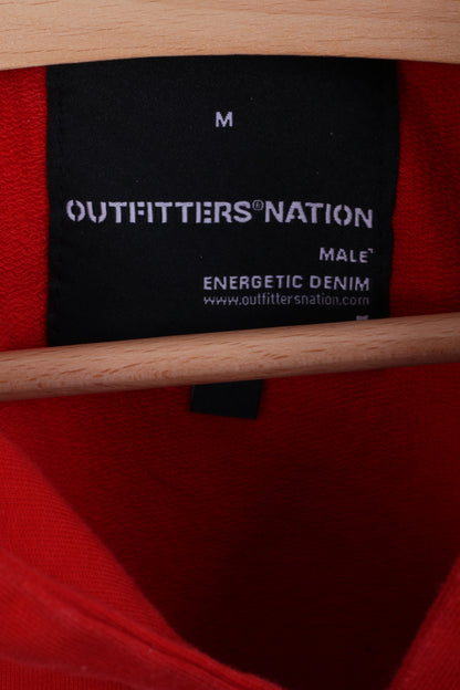 OUTFITTERS NATION Sweat-shirt à capuche rouge en coton pour hommes