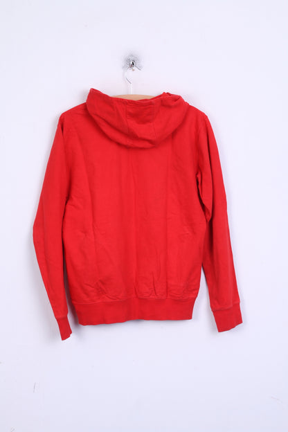 OUTFITTERS NATION Mens M Sweatshirt Red Jumper Hood Cotton