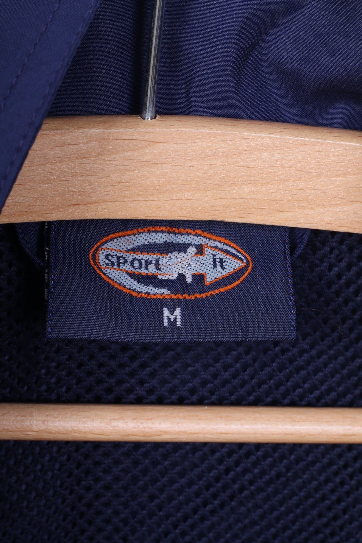 Sport It Mens M Jacket Lightweight Full Zipper Navy Sportswear Top