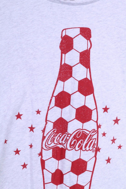 George Coca-Cola Womens 20 XL T-Shirt Grey Stars Coca cola Bottle Scoop Neck