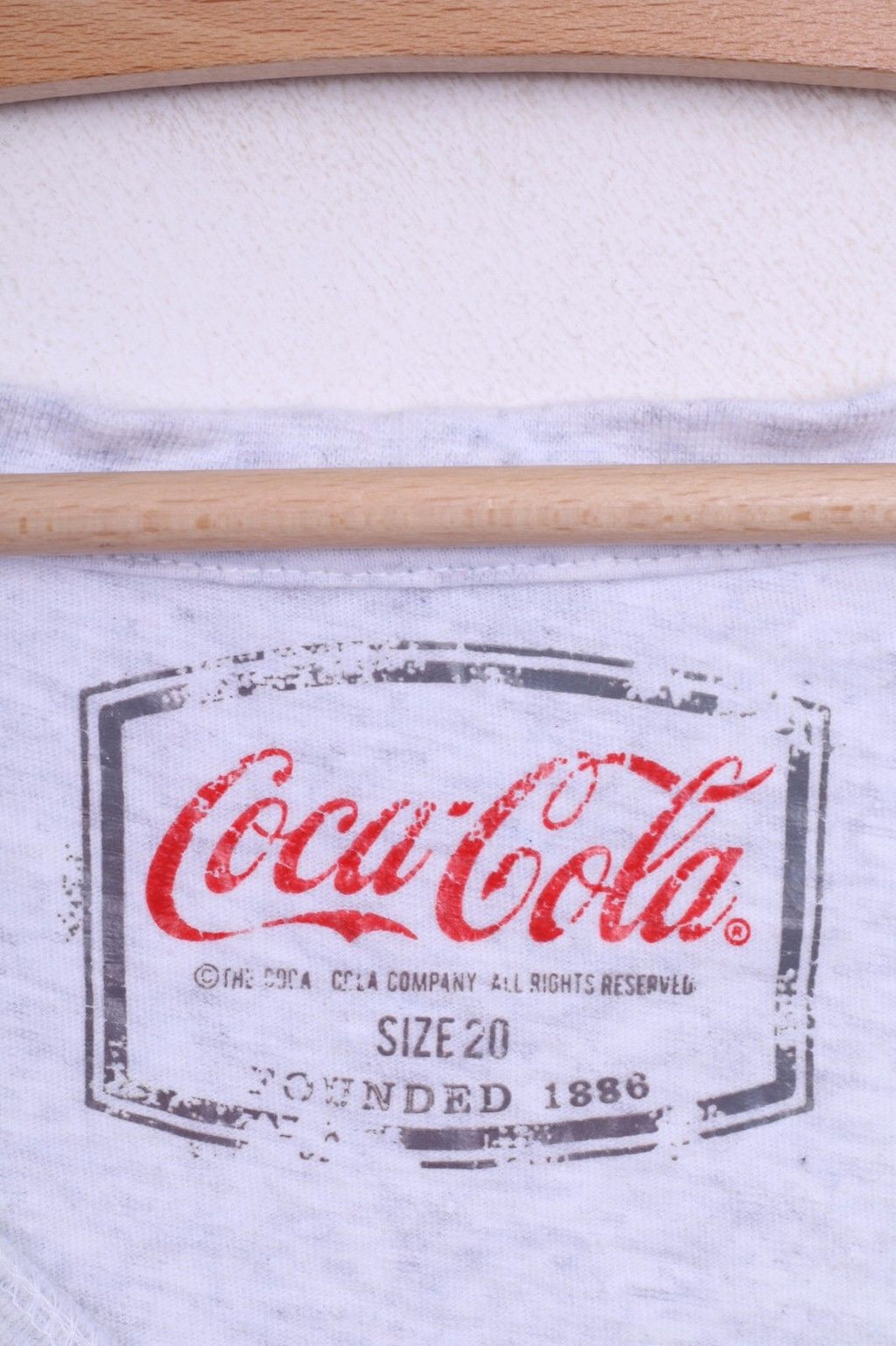George Coca-Cola Womens 20 XL T-Shirt Grey Stars Coca cola Bottle Scoop Neck