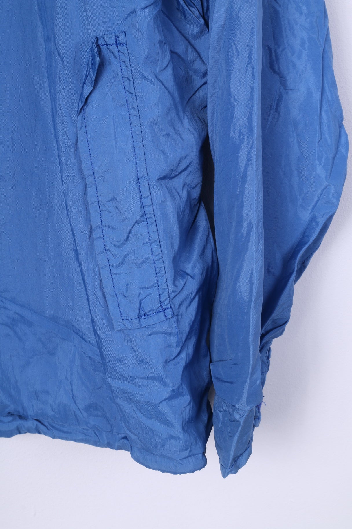 Adidas Golf Giacca da uomo L. Top sportivo in nylon con cerniera vintage blu