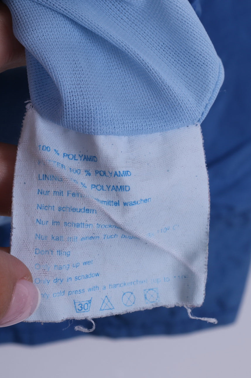 Adidas Golf Giacca da uomo L. Top sportivo in nylon con cerniera vintage blu