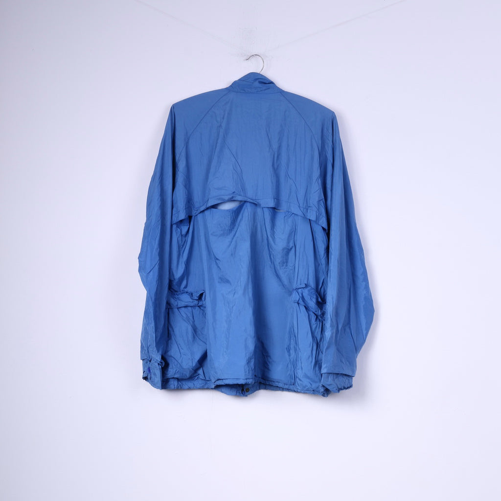 Adidas Golf Giacca da uomo L. Top sportivo in nylon con cerniera vintage blu