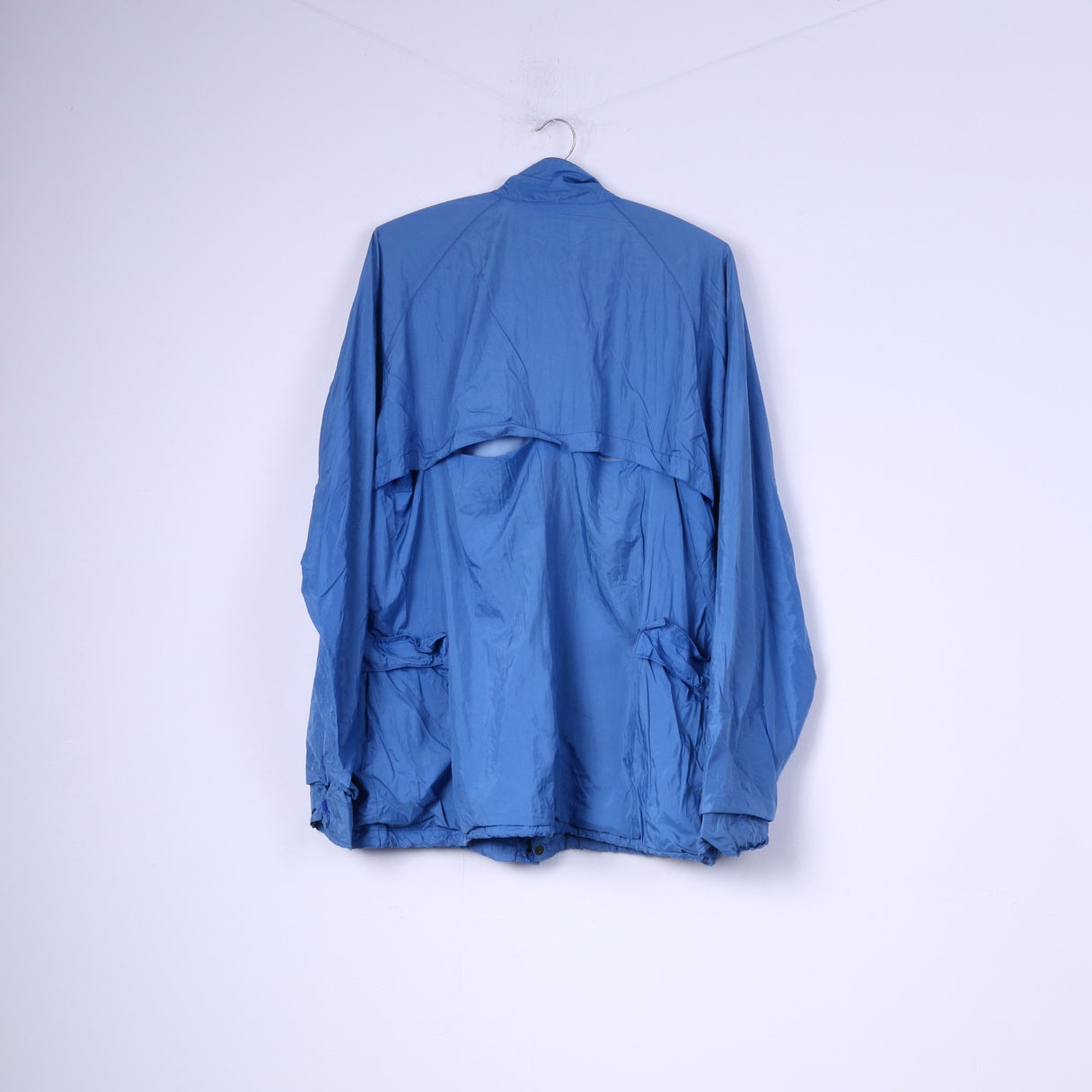 Adidas Golf Giacca da uomo L. Top sportivo in nylon con cerniera vintage blu