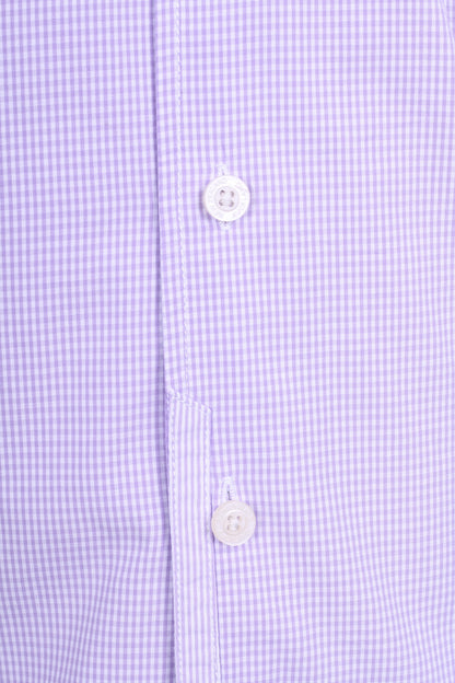 New Zealand Auckland Mens L Casual Shirt Check Purple Cotton - RetrospectClothes