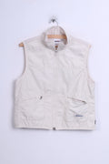Ellesse Womens 14 XL Bodywarmer Ecru Vest Sport - RetrospectClothes