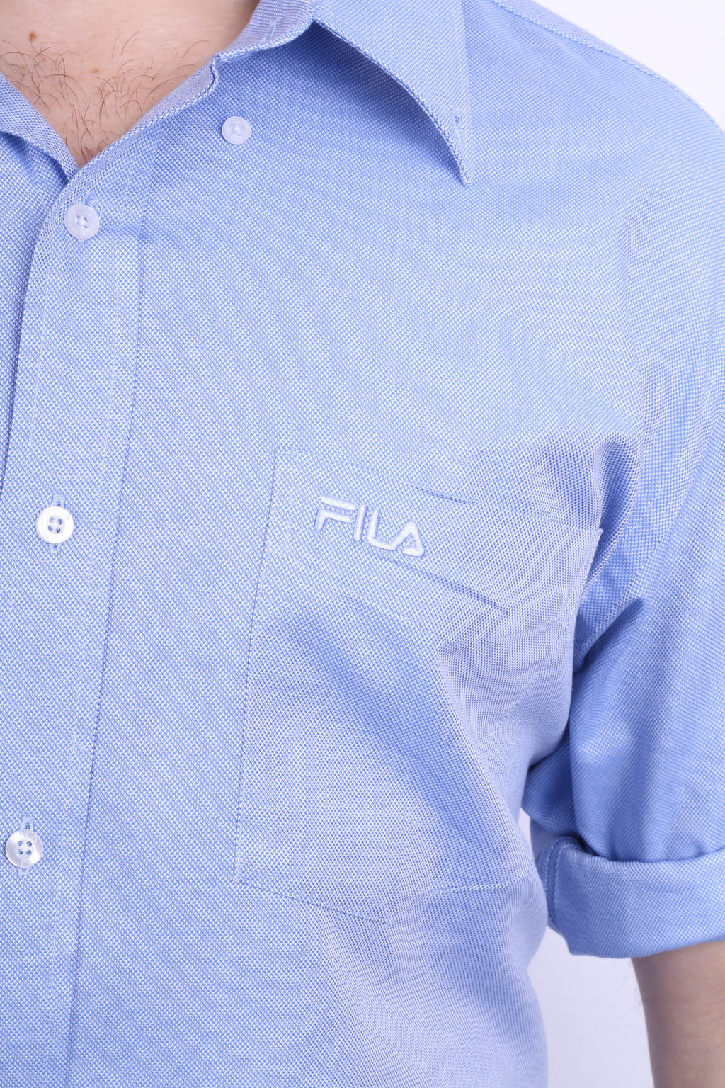 New Fila Mens 2XL Casual Shirt Long Sleeve Blue Checkered Cotton - RetrospectClothes
