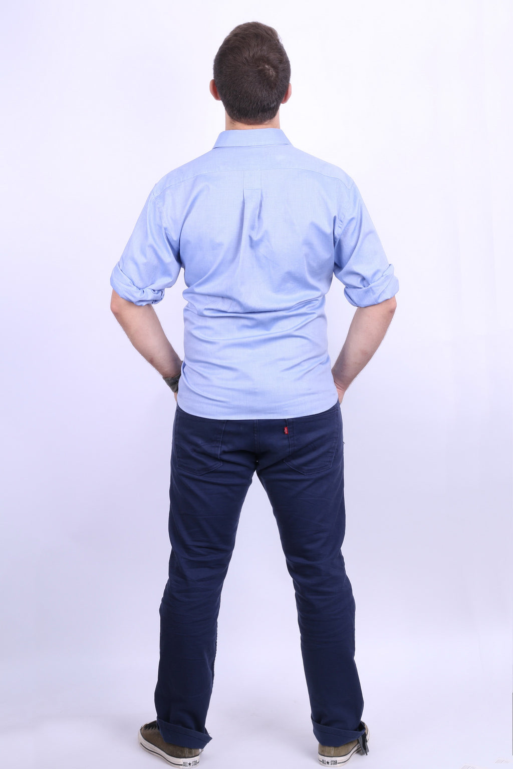 New Fila Mens 2XL Casual Shirt Long Sleeve Blue Checkered Cotton - RetrospectClothes