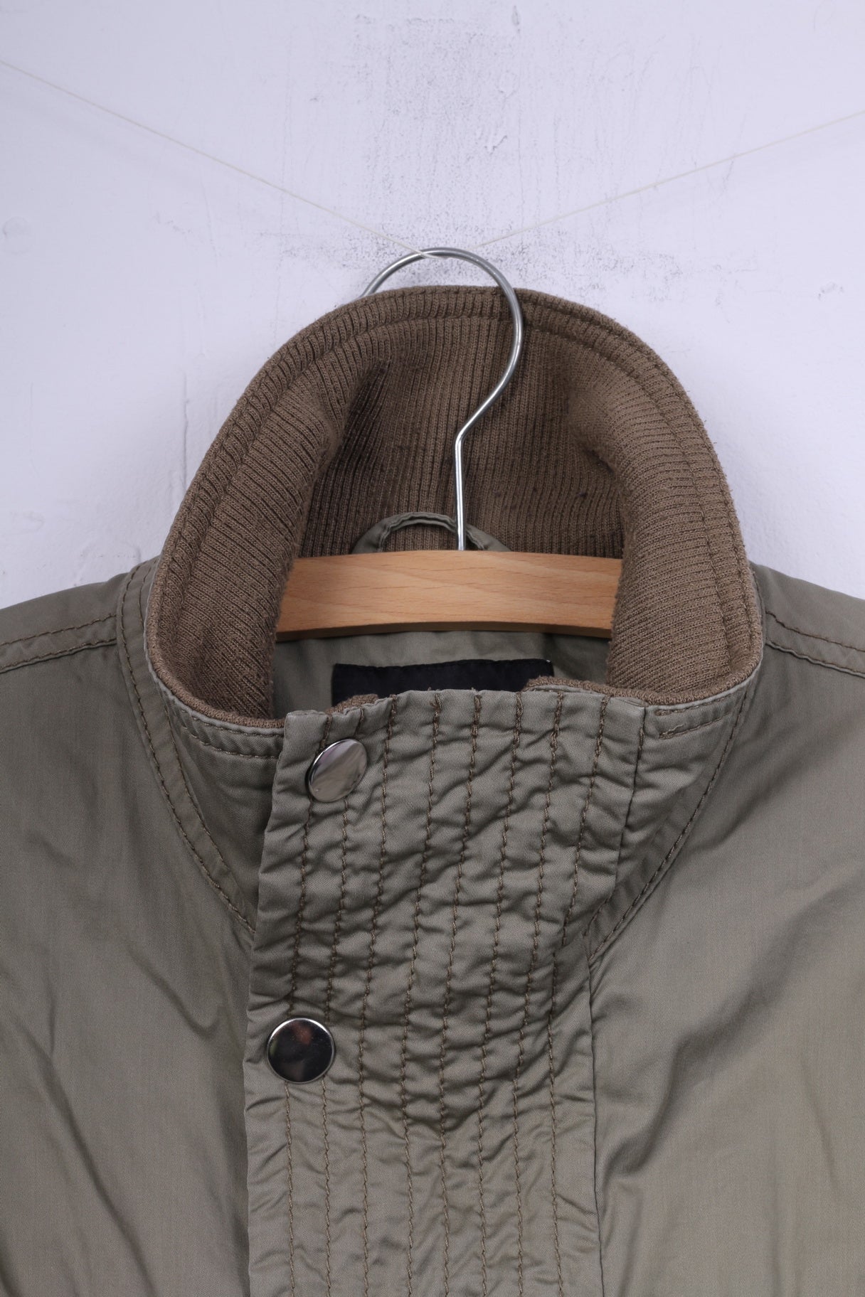 H&amp;M Hommes 52 M Veste Vert Léger Poches entièrement zippées Haut en coton