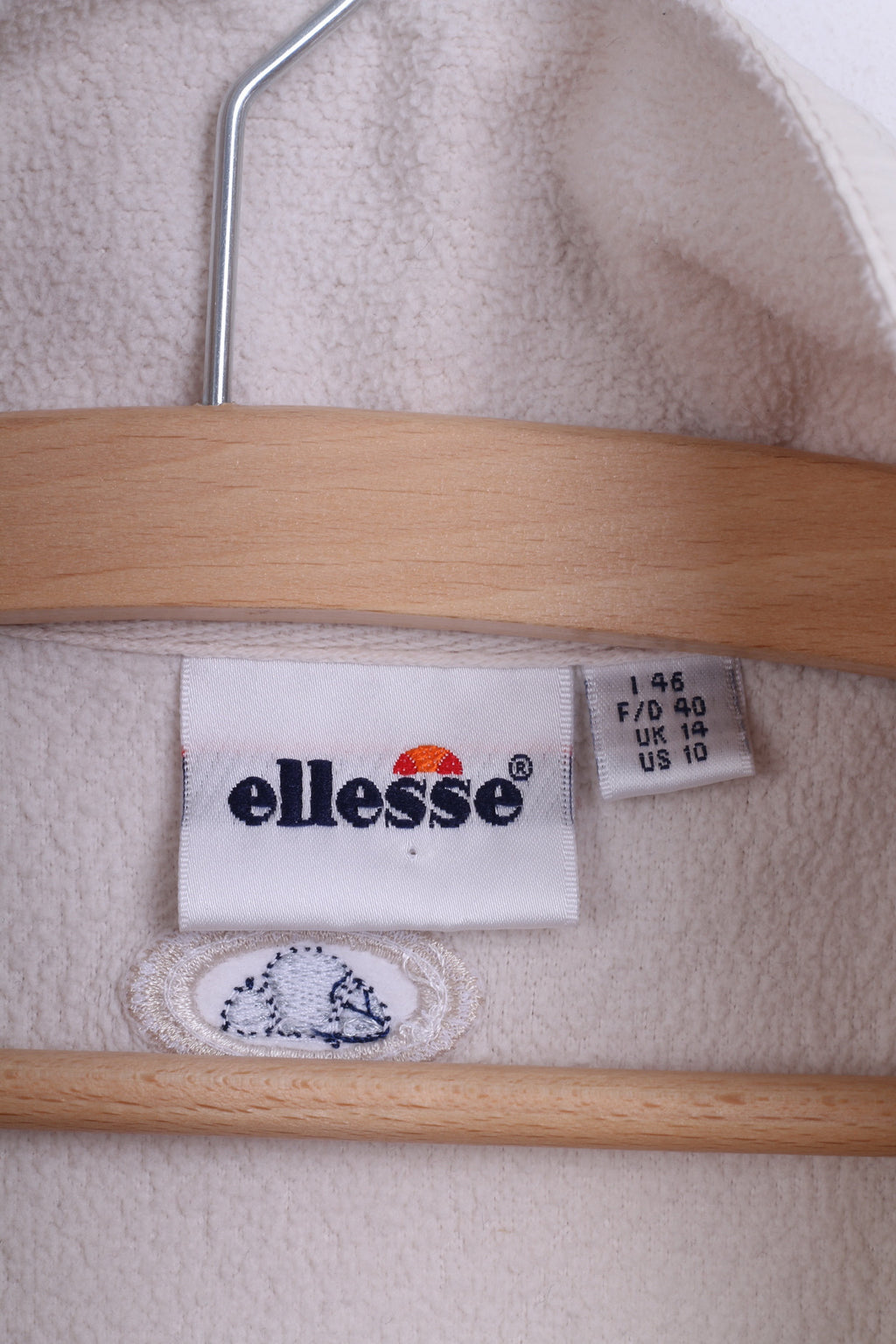 Ellesse Womens 14 XL Bodywarmer Ecru Vest Sport - RetrospectClothes