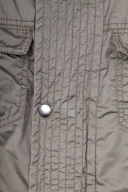 H&M Mens 52 M Jacket Greeen Lightweight Full Zipper Pockets Cotton Top