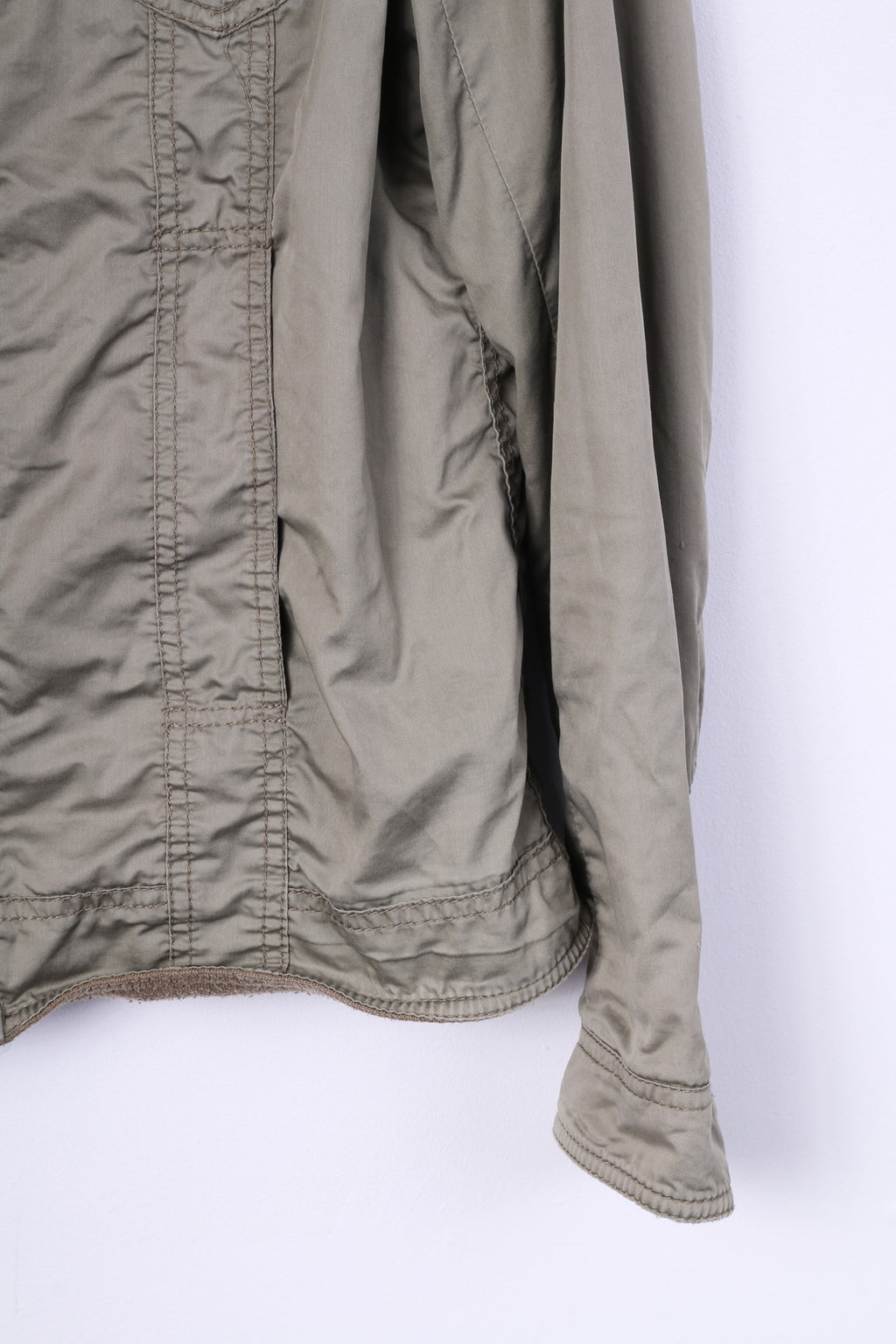 H&amp;M Hommes 52 M Veste Vert Léger Poches entièrement zippées Haut en coton