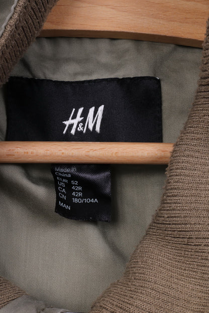 Giacca H&amp;M da uomo 52 M. Top in cotone leggero con tasche con cerniera completa