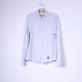 Venti Mens M Casual Shirt Striped Light Grey Long Sleeve Striped Cotton Top
