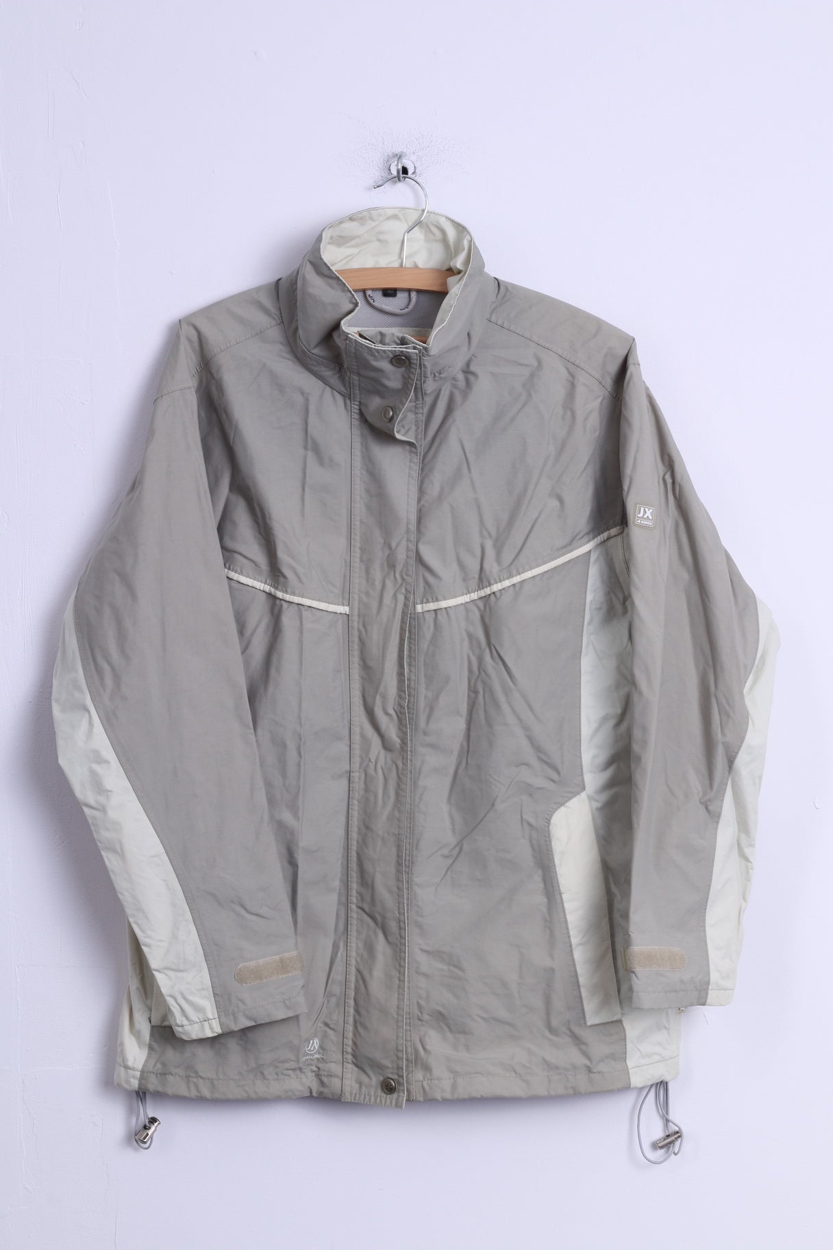 Jeantex Womens 40 M Jacket Beige Nylon Waterproof T 3000 Breathable Outdoor