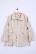 United Colors Of Benetton Womens  44 XL Jacket Beige Cotton Italy