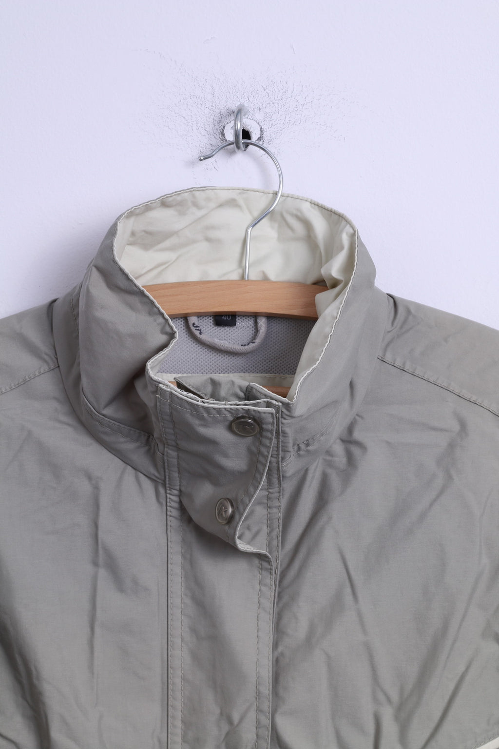 Jeantex Womens 40 M Jacket Beige Nylon Waterproof T 3000 Breathable Outdoor