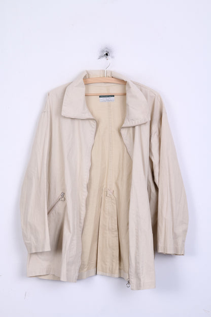 United Colors Of Benetton Womens  44 XL Jacket Beige Cotton Italy