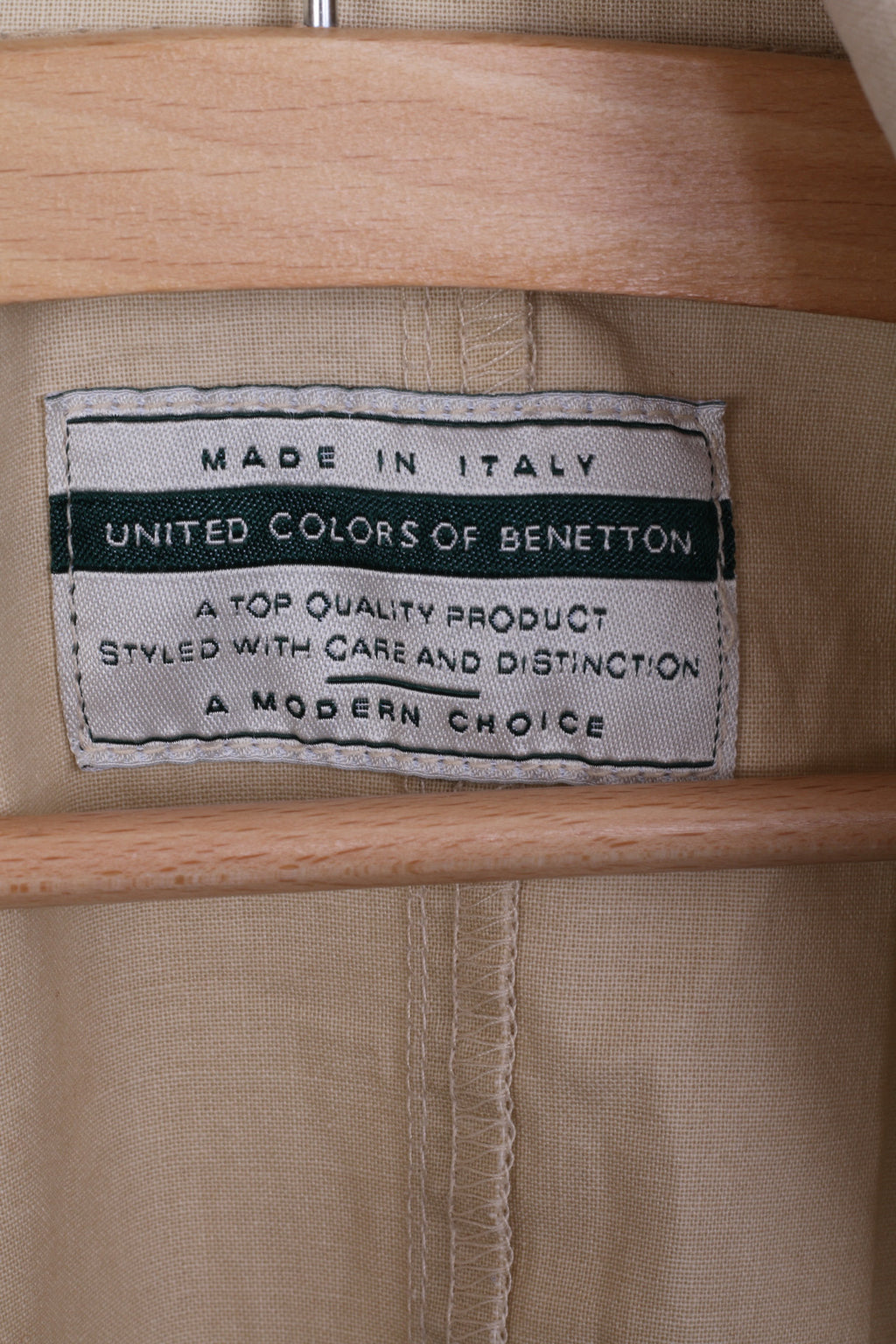 United Colors Of Benetton Womens  44 XL Jacket Beige Cotton Italy