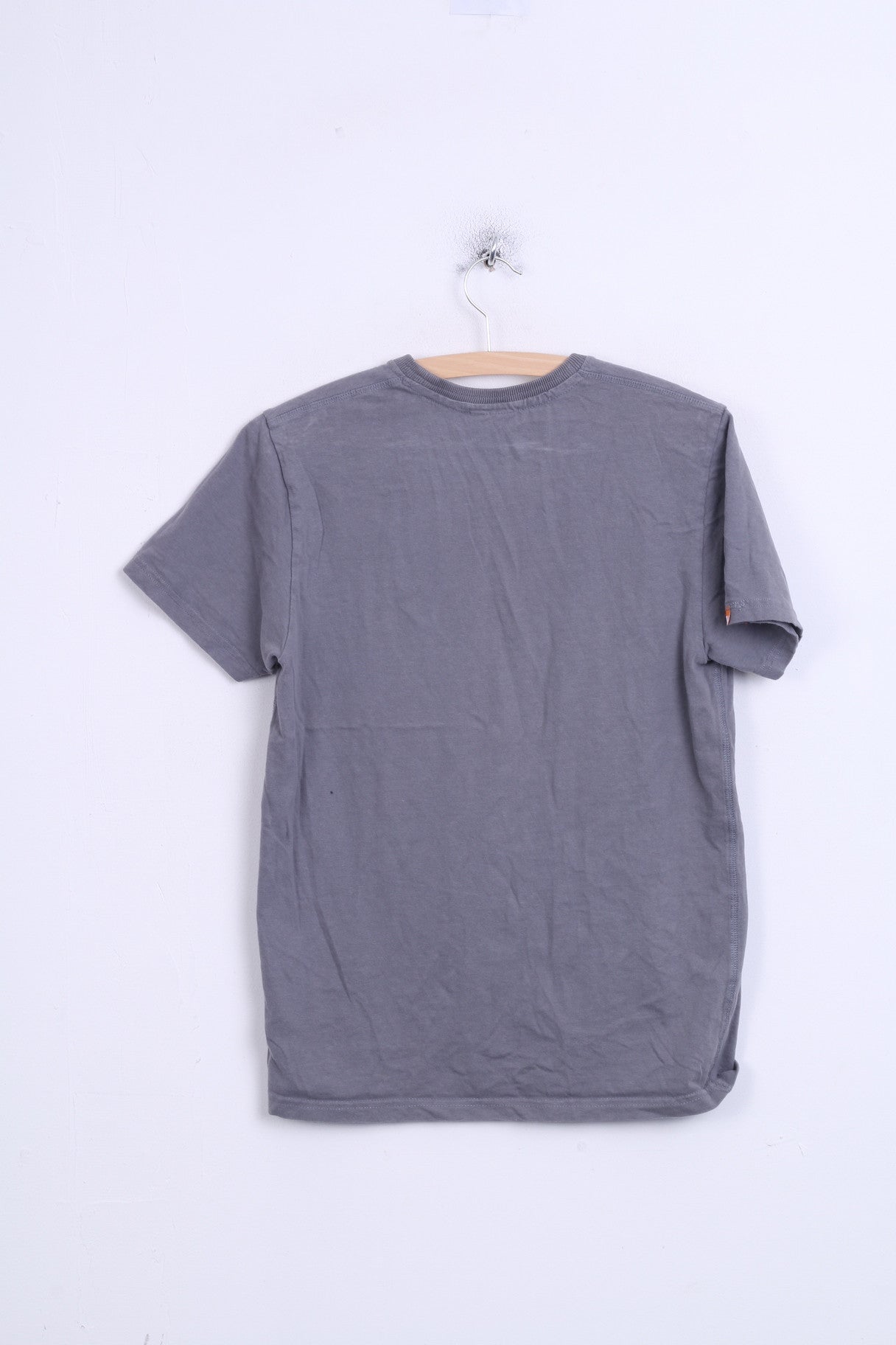 Superdry Mens S T-Shirt Motor Oils Collar Cotton Japan Style Grey - RetrospectClothes