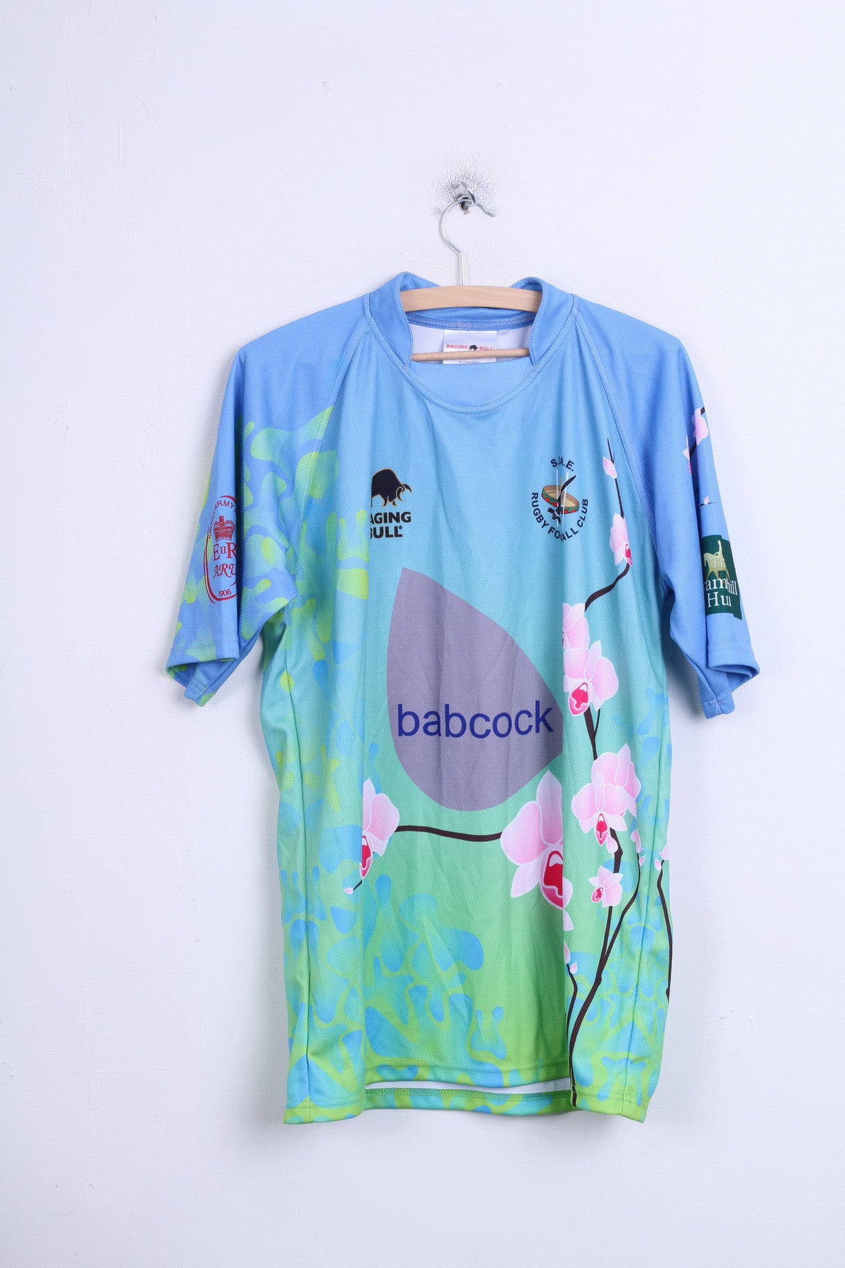 Raging Bull S.E.A.E. Mens 42'' Shirt Rugby Football Club Blue - RetrospectClothes