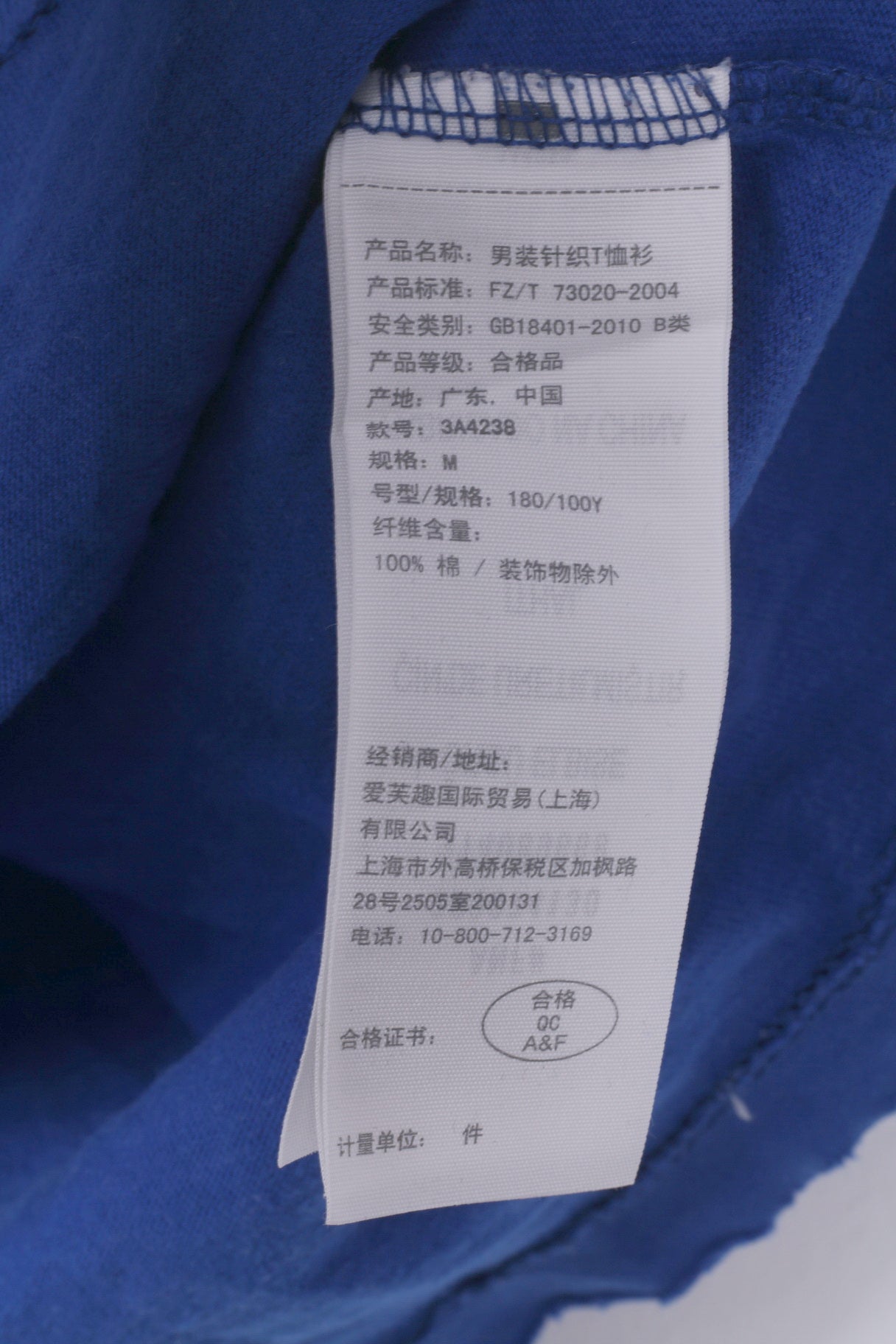 Hollister California Mens M Graphic Shirt Blue Cotton Crew Neck Pacific