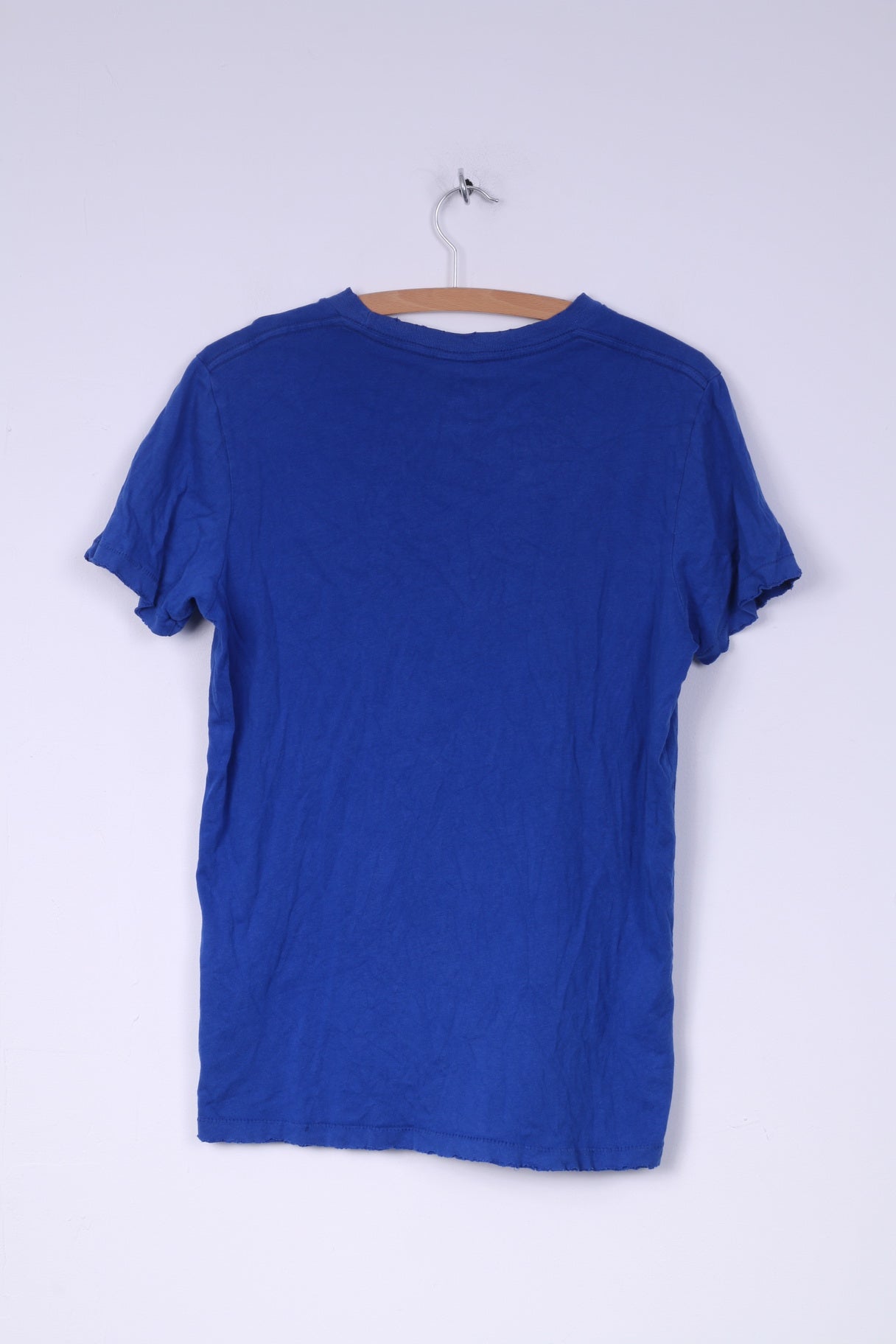 Hollister California Mens M Graphic Shirt Blue Cotton Crew Neck Pacific