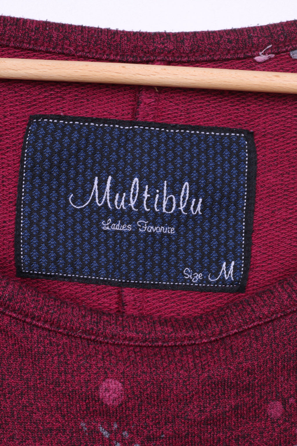 Multiblu Femme M Graphic Jumper Amaranth Sweatshirt Col Rond Coton