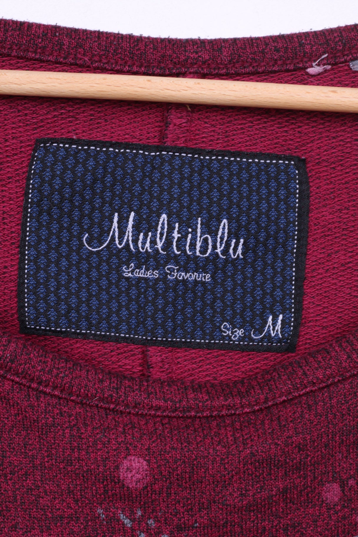 Multiblu Femme M Graphic Jumper Amaranth Sweatshirt Col Rond Coton