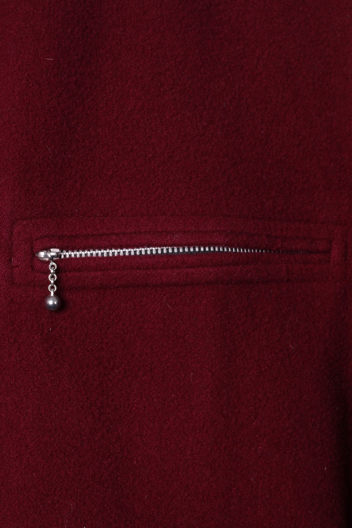 Tom Wolfe London Womens S Jacket Maroon Wool Zip Up Oversize Casual Top