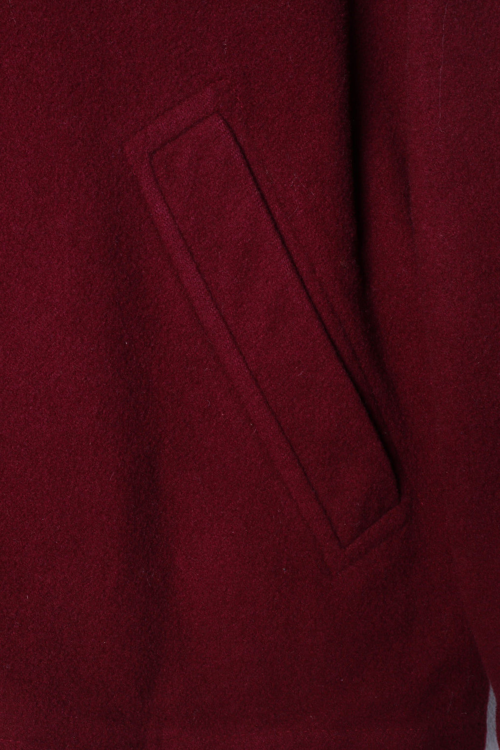 Tom Wolfe London Womens S Jacket Maroon Wool Zip Up Oversize Casual Top