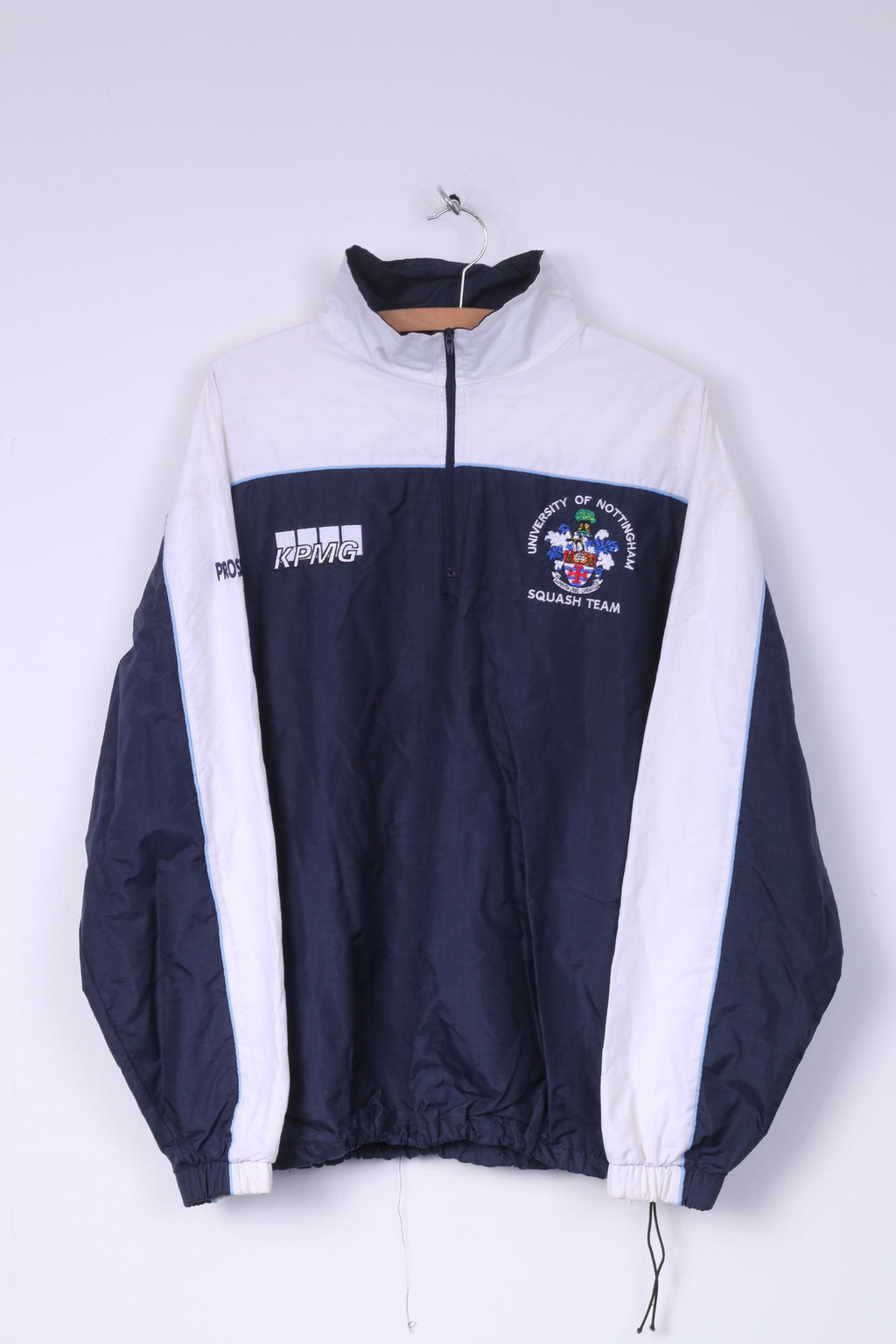 Joe Pro Been There Done That University Of Nottingham Mens L Jacket Hood Zip Neck Nylon Waterproof