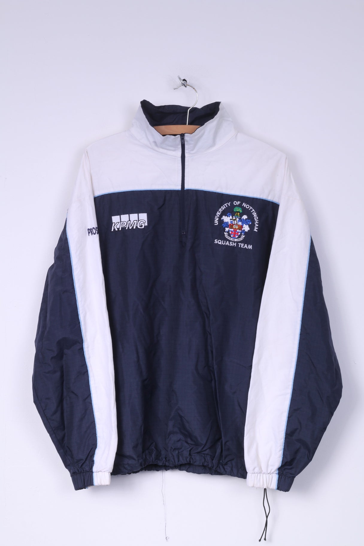 Joe Pro Been There Done That University Of Nottingham Mens L Jacket Hood Zip Neck Nylon Waterproof