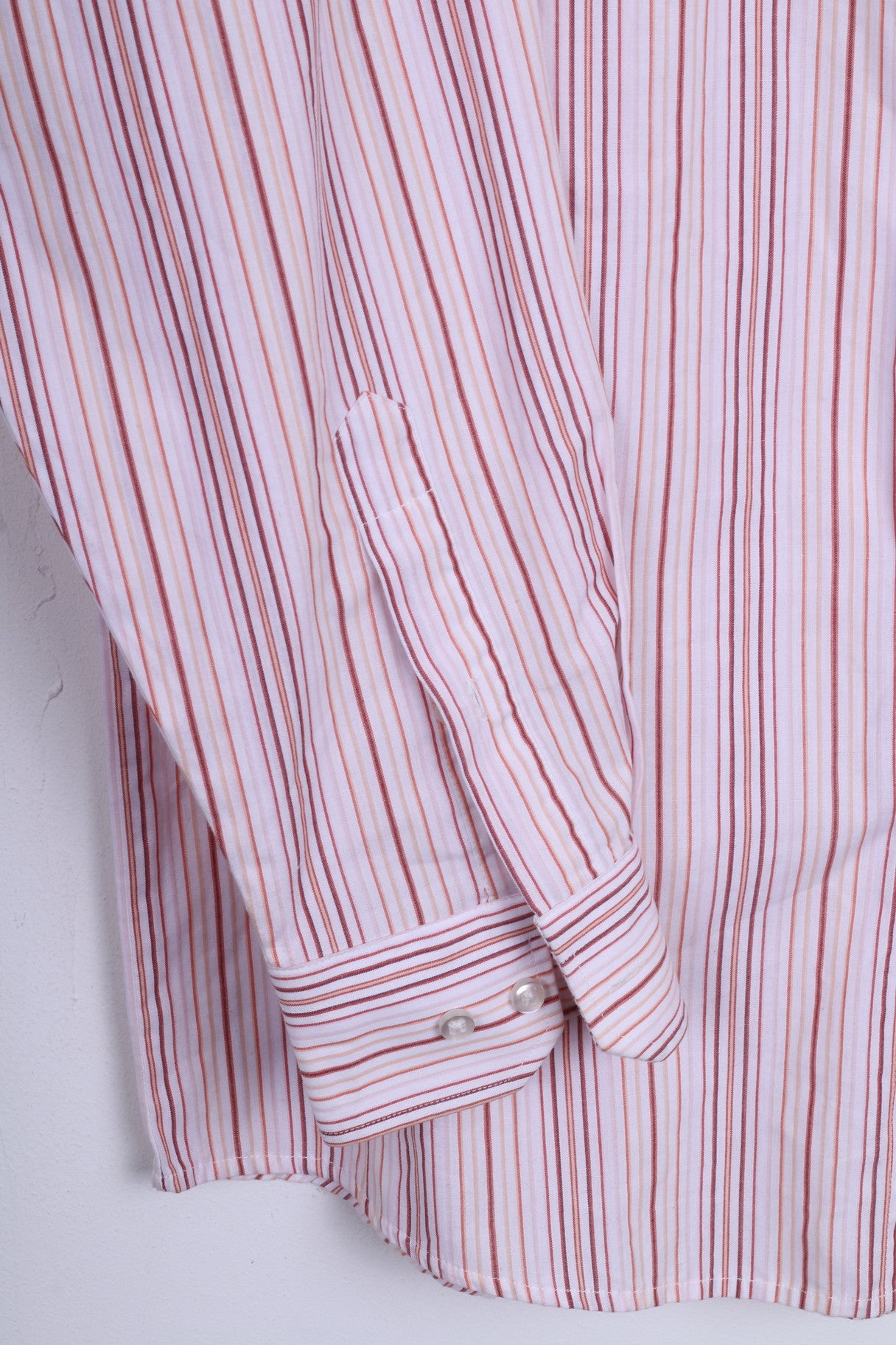 LORENZO CALVINO Milano Mens M 39 Casual Shirt Pink Cotton - RetrospectClothes