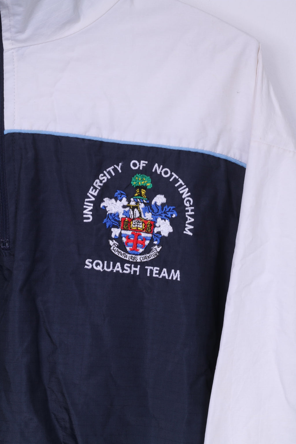 Joe Pro Been There Done That University Of Nottingham Mens L Jacket Hood Zip Neck Nylon Waterproof