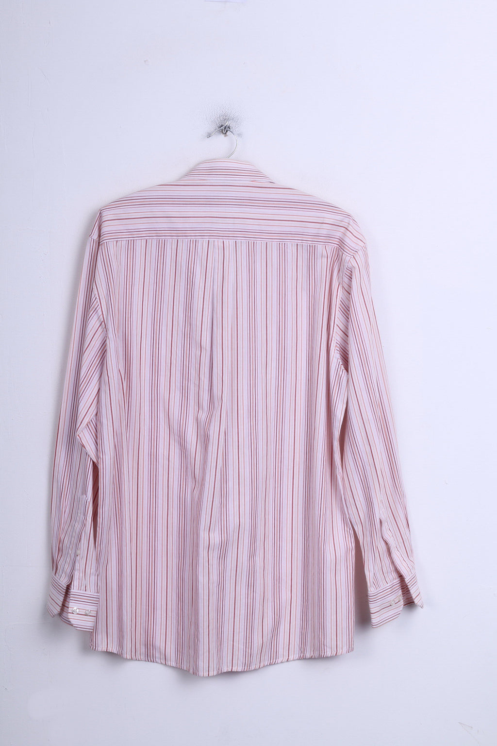 LORENZO CALVINO Milano Mens M 39 Casual Shirt Pink Cotton - RetrospectClothes