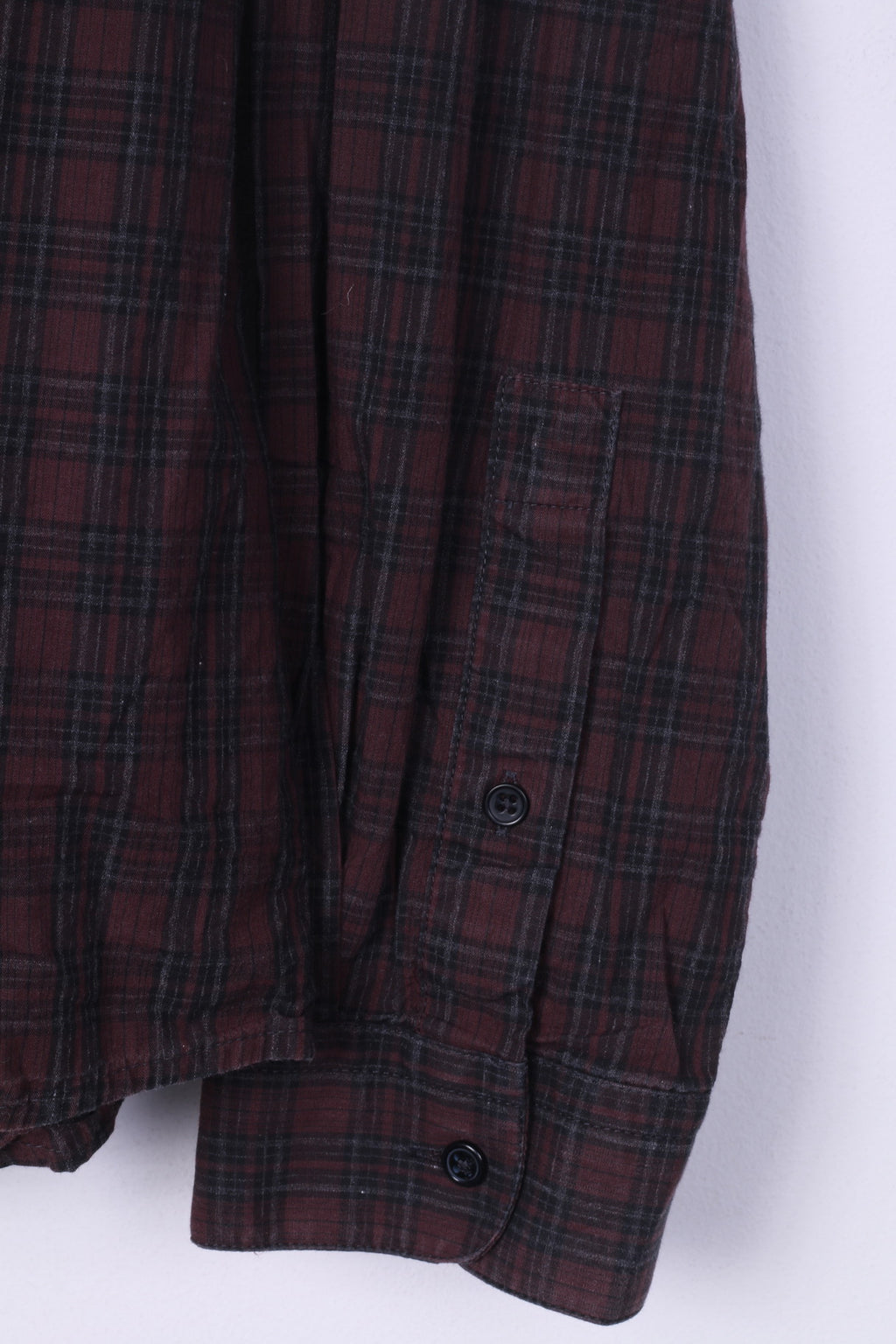 Camicia casual da uomo River Island L, colletto button down, vestibilità slim marrone a quadri