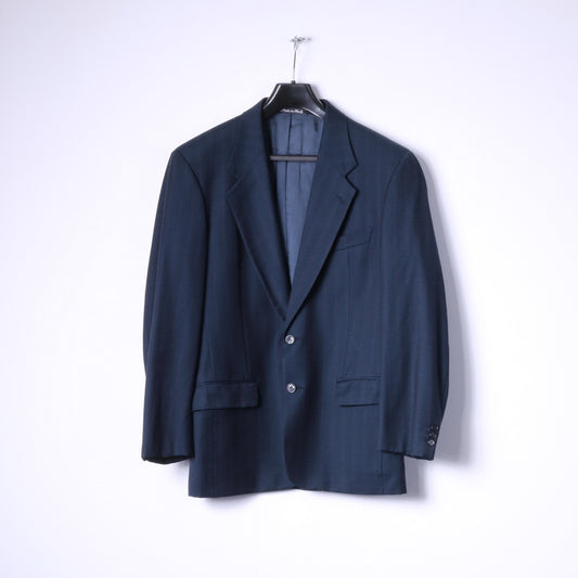 BM By Bozzalla & Lesna Men 48 38 Blazer Navy Wool Striped Abu Dabi Blue Marine Italy Jacket