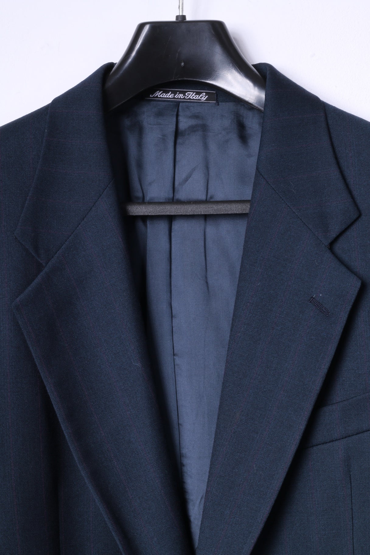 BM By Bozzalla &amp; Lesna Homme 48 38 Blazer Marine Laine Rayé Abu Dabi Bleu Marine Italie Veste