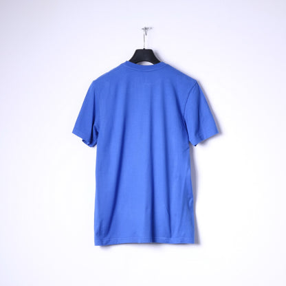 Nike Mens S T-Shirt Blue Cotton Graphic Logo Tee Crew Neck Top