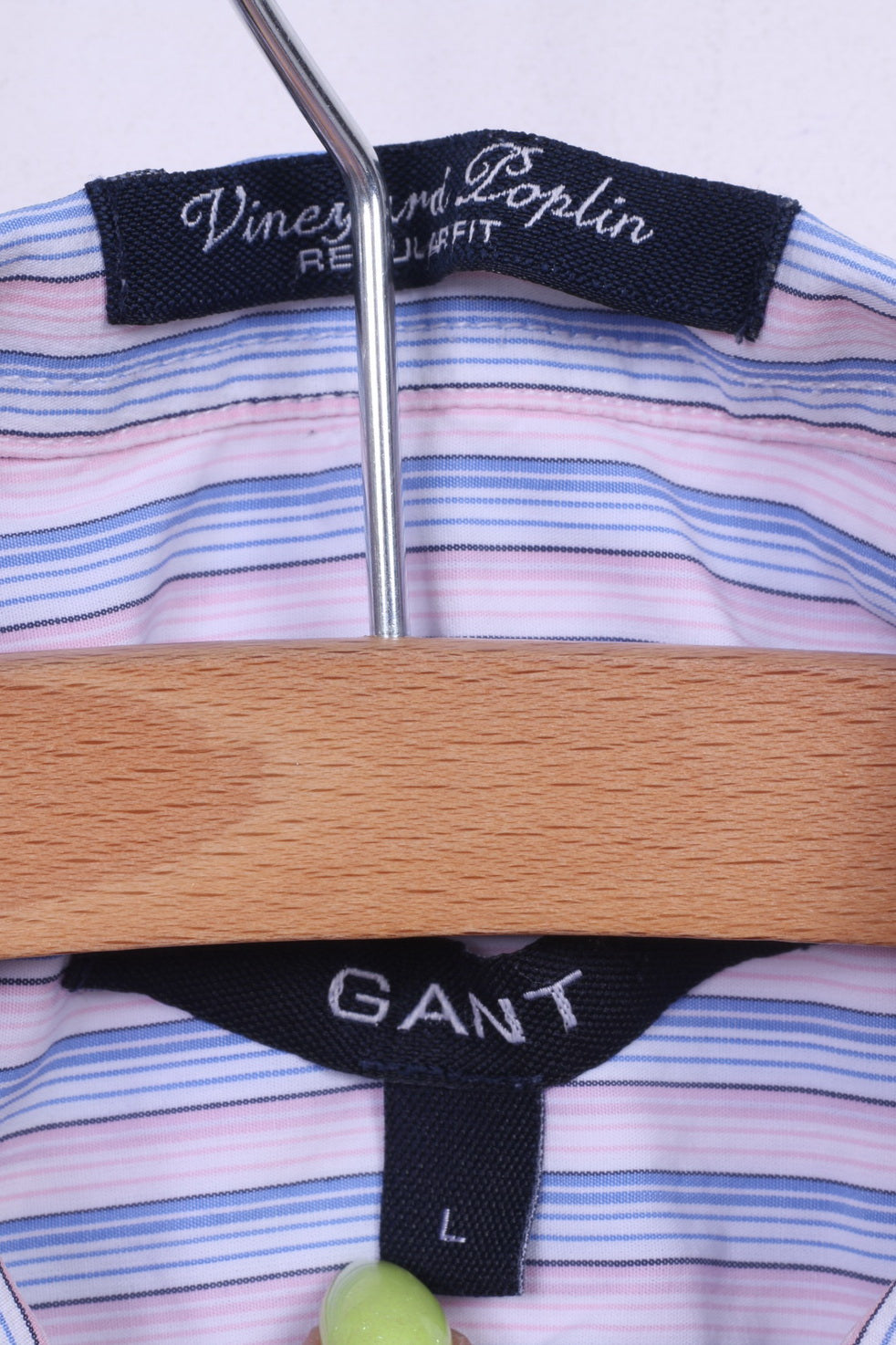 Gant Chemise décontractée L pour hommes, coupe régulière, rayée, coupe régulière, en coton