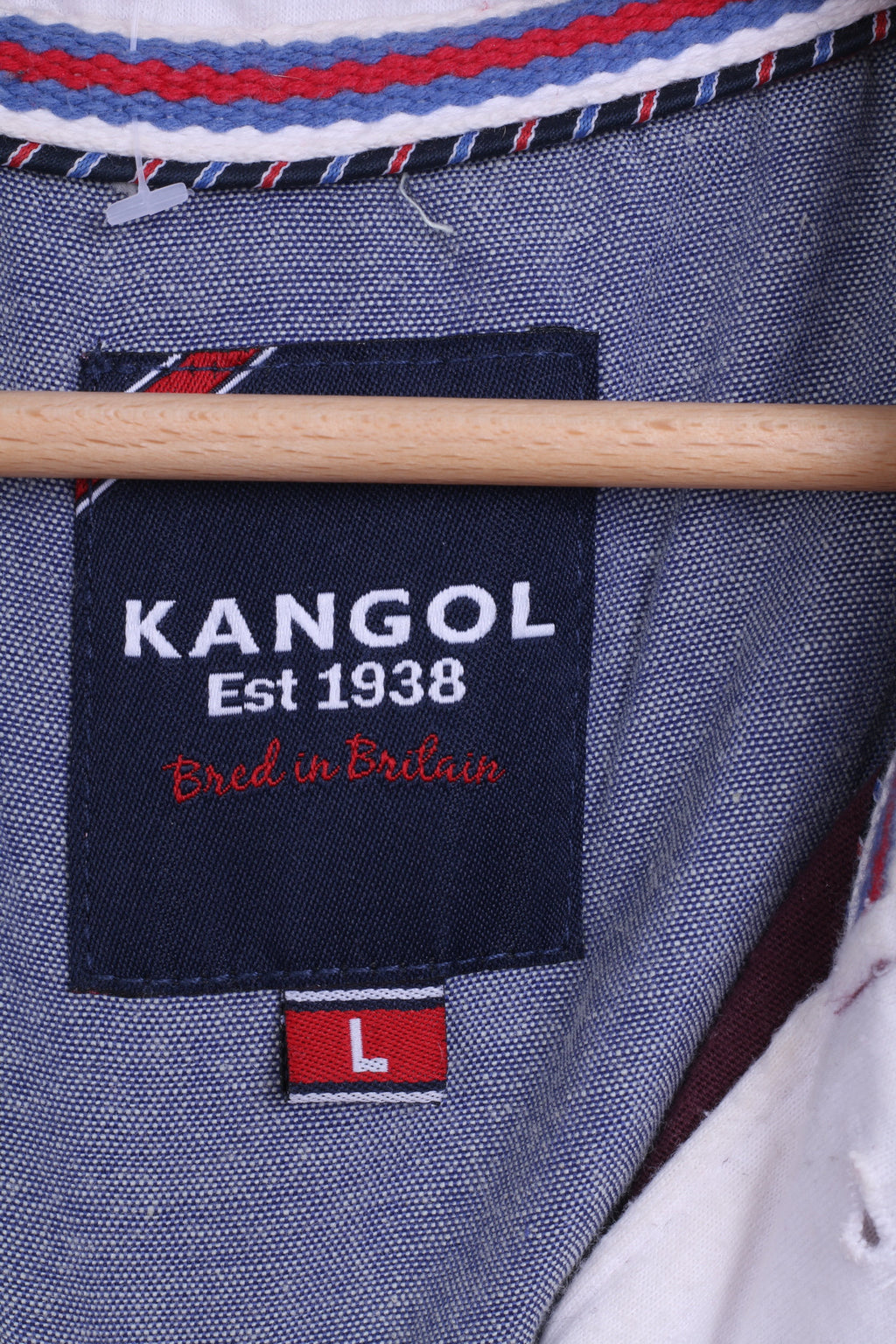KANGOL Mens L Polo Shirt Long Sleeve Cotton Maroon Sport - RetrospectClothes