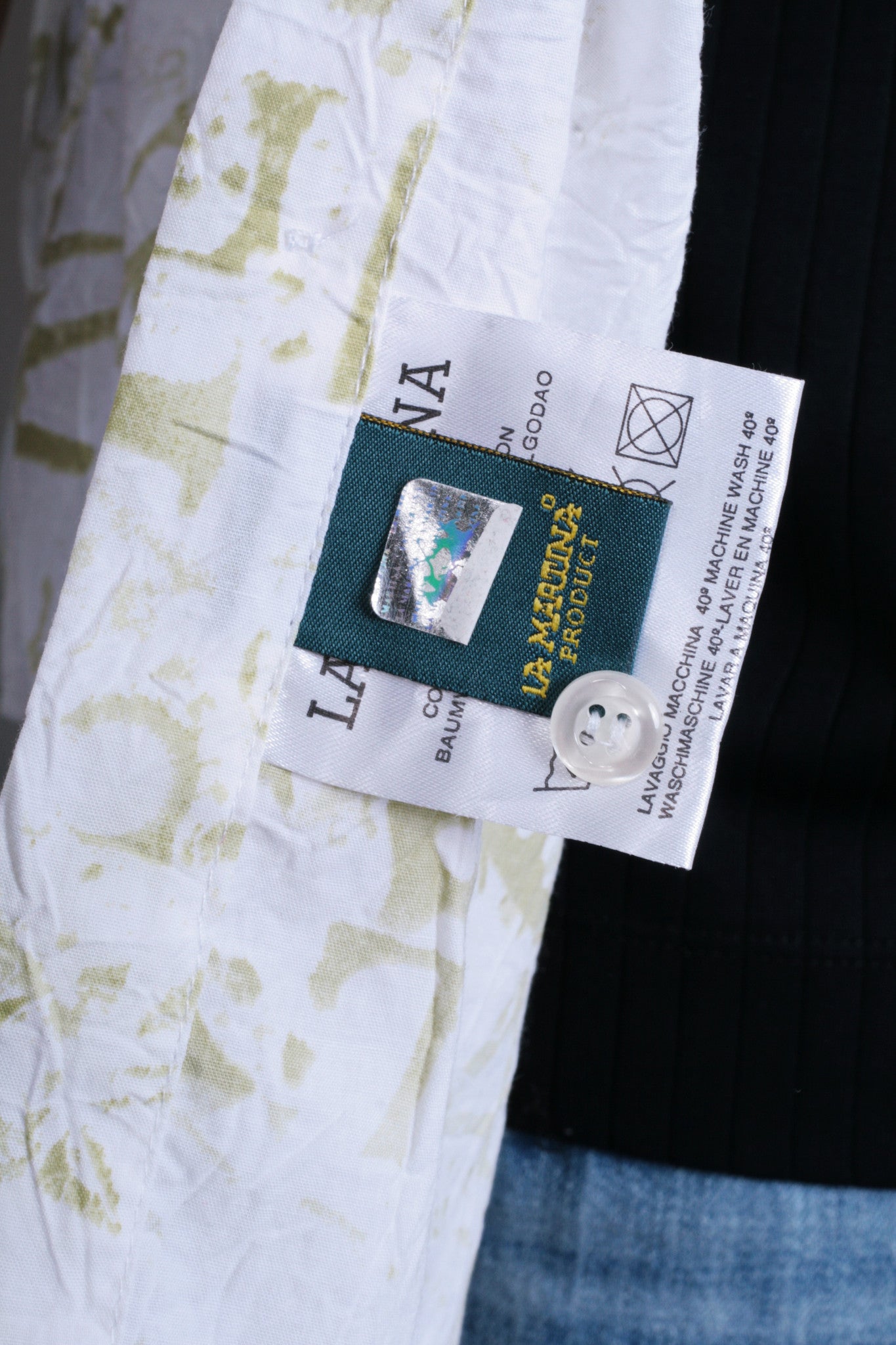 La Martina Mens XL Casual Shirt White Buenos Aires Cotton Short Sleeve - RetrospectClothes