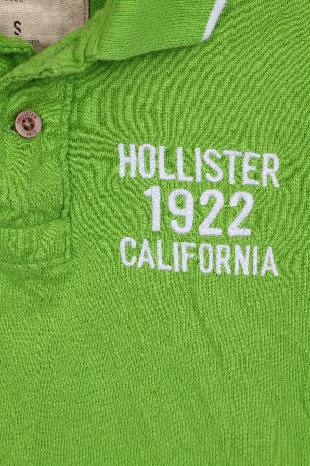HOLLISTER Polo California Coton Vert Manches Courtes Homme