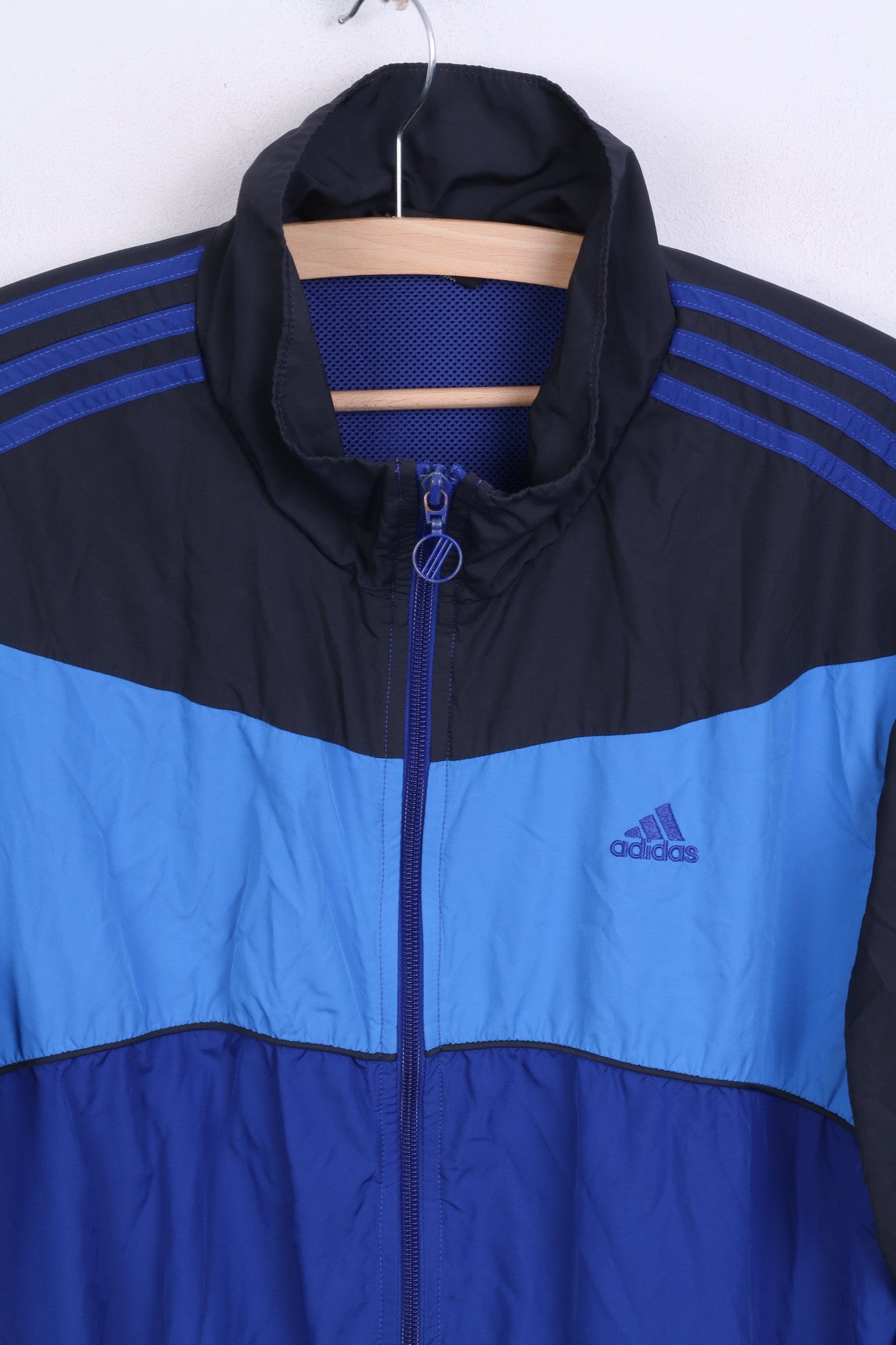 Adidas Mens M Jacket Track Top Bleu Formation Sportswear Deux Poches